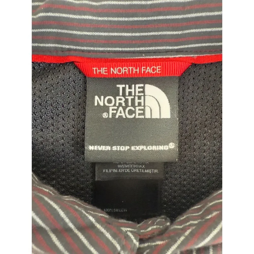North Face‎ Tekware Shirt Large Striped Outdoors Hike Camp Gorpcore Long Sleeve